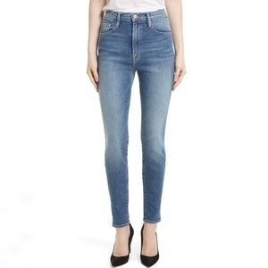 Frame Ali High Rise Skinny Jean in Juniper‎ Blue